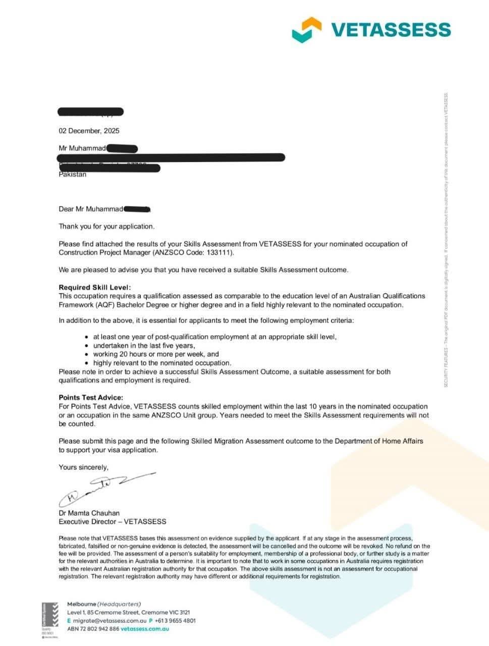 Civil Engineer CDR Sample